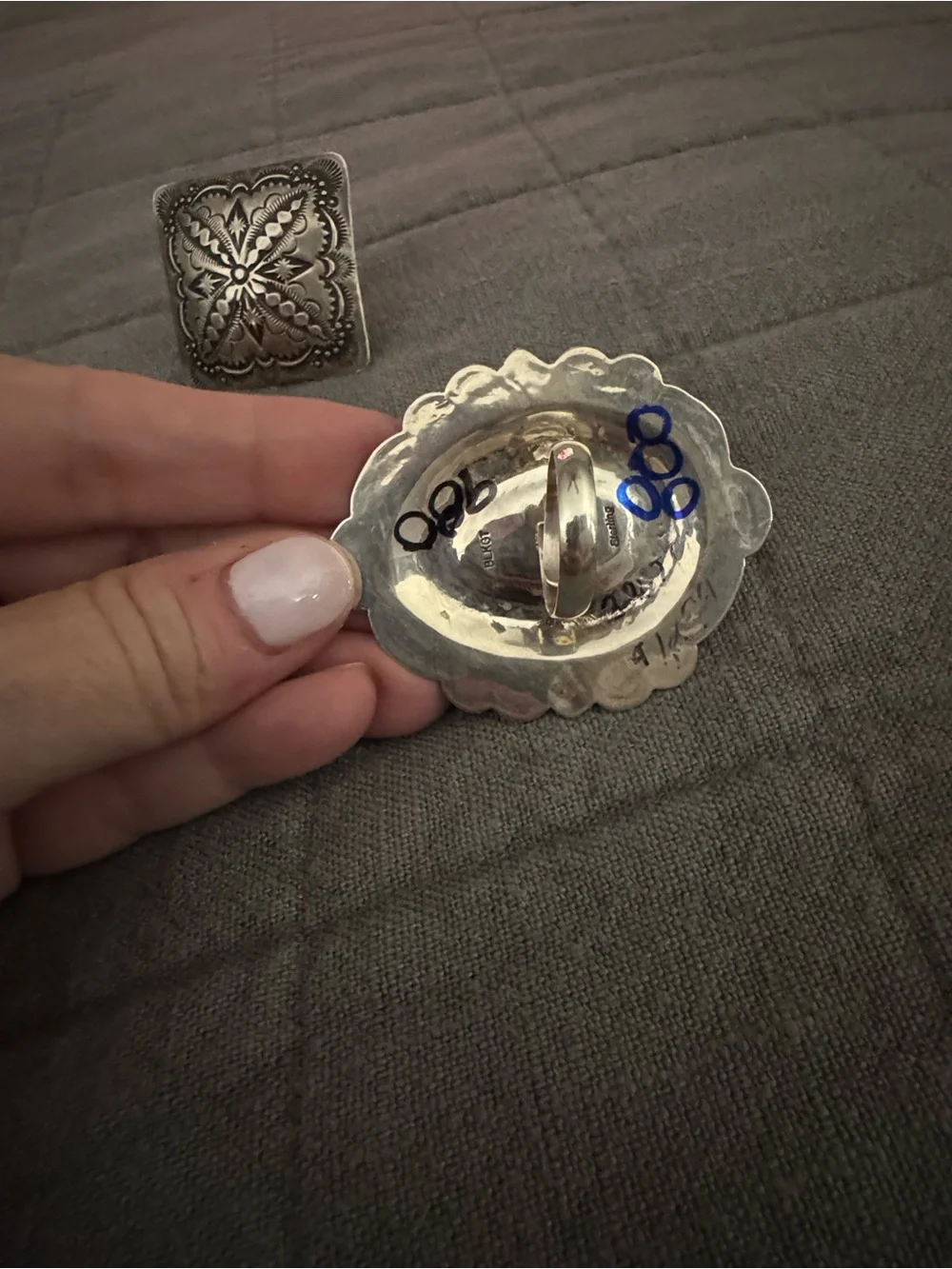 Turquoise and Sterling ring-adjustable